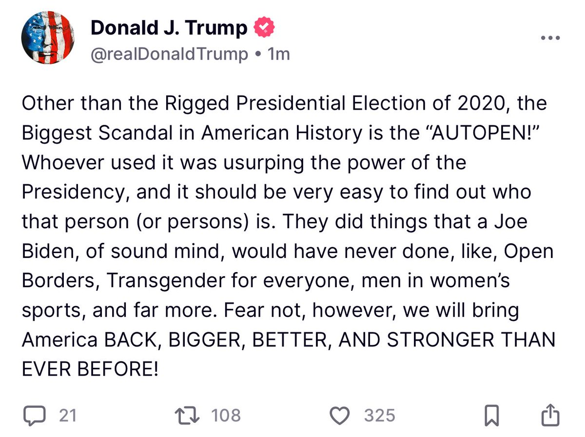 MAGAVoice's tweet image. BREAKING 🚨 President Trump exposes the rigged 2020 Election AND the AUTOPEN Scandal. HUGE

ALL PARDONS Done through Autopen should be INVALID. Joe Biden wasn’t cognizant 

WE WANT ARRESTS
