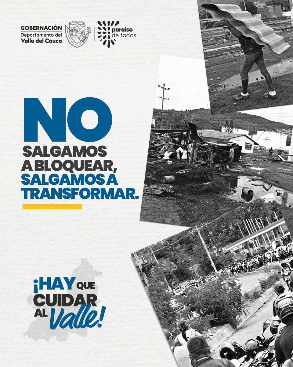 equidadvalle's tweet photo. 🗣️ Alzar la voz es parte de la democracia, pero también lo es pensar en cómo nuestras acciones impactan a los demás.

🤝 Construyamos caminos que nos acerquen a la transformación, sin bloquear.

¡Hay que cuidar al Valle! https://t.co/TbJgjQ9ENo
