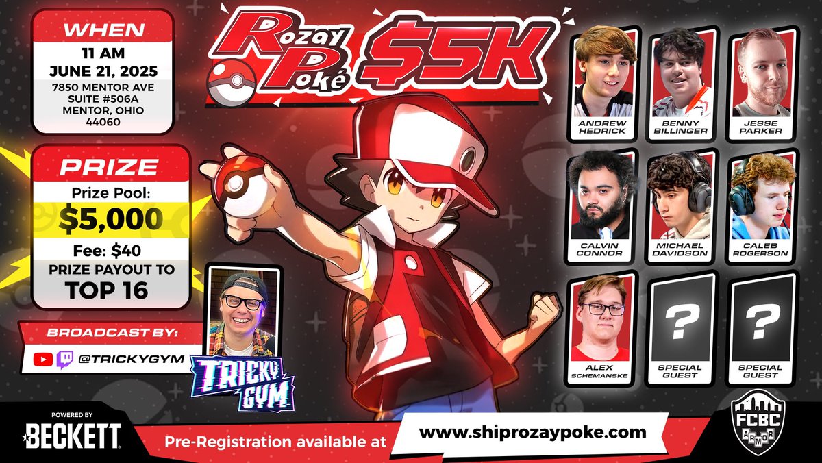 FCBCArmor's tweet image. Time for the next special guest announcement! @aschemanske will be at the first annual Rozaypoke Summer $5k! Come play the weekend after NAIC in this amazing event we are sponsoring! Pre registration is available.