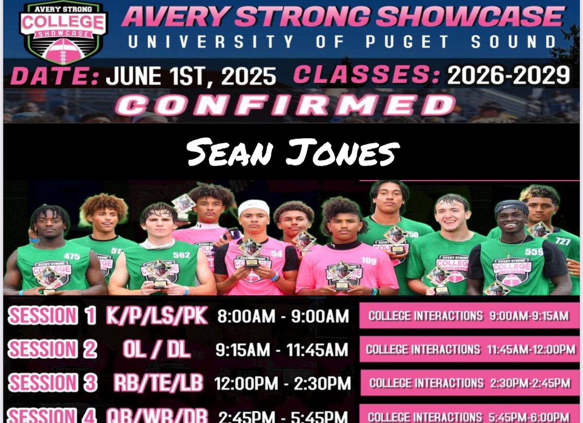 jonesysean58's tweet image. Looking forward to showcasing my skills and competing this weekend @AveryShowcases
Session 2 OL / DL.