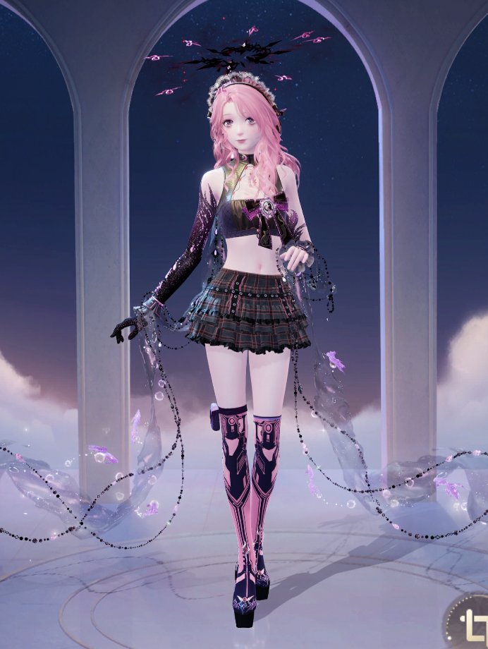 SakaeVT's tweet photo. 💙 ⊹ ࣪ ˖ CyBer SisTers ⊹ ࣪ ˖🩷
(Cyberpunk pieces please, I beg)
#InfinityNikki #BubbleSeason