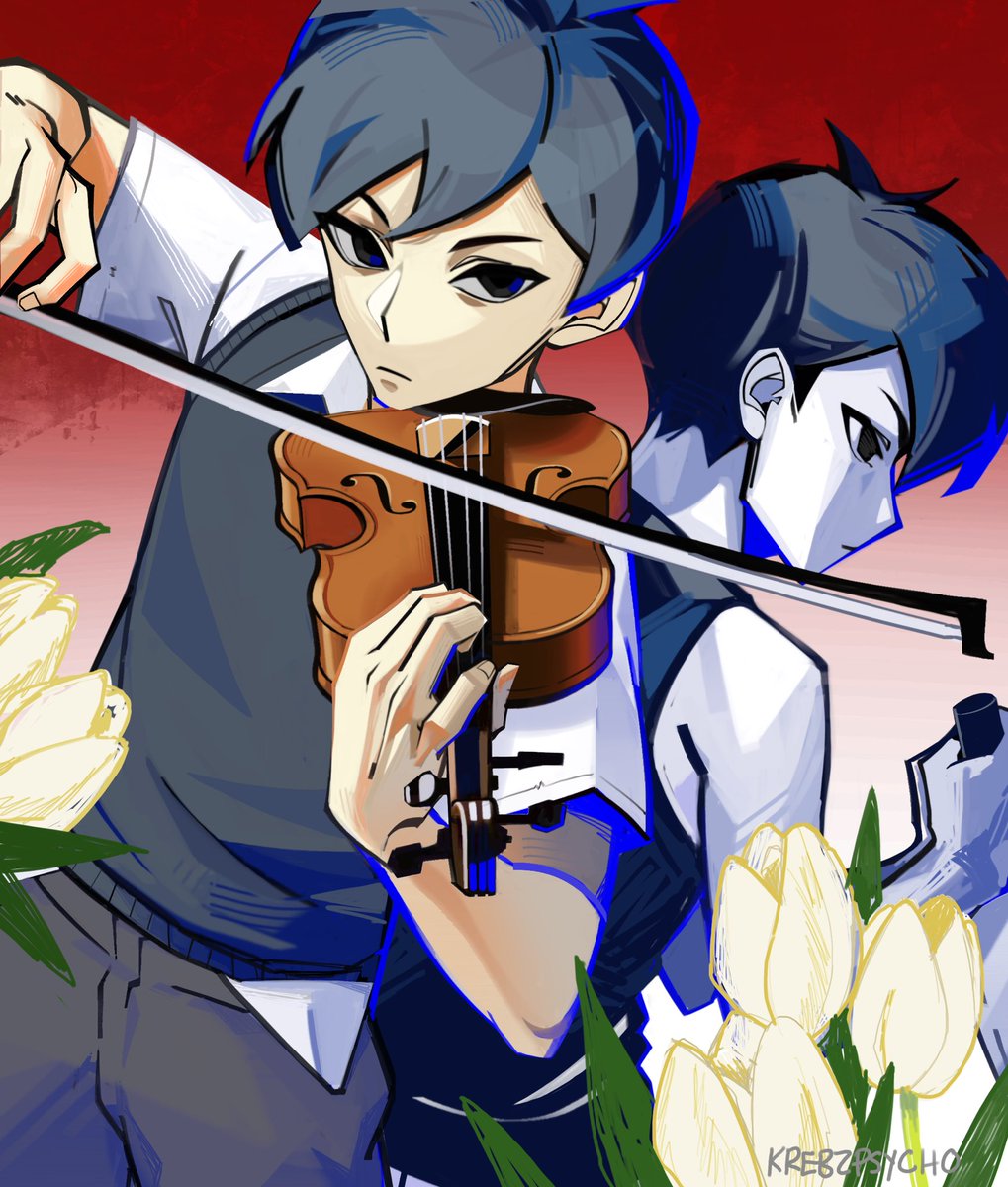 KrebzPsycho's tweet photo. 🎻 

#OMORIFANART #OMORI https://t.co/BbQHT4oLhv