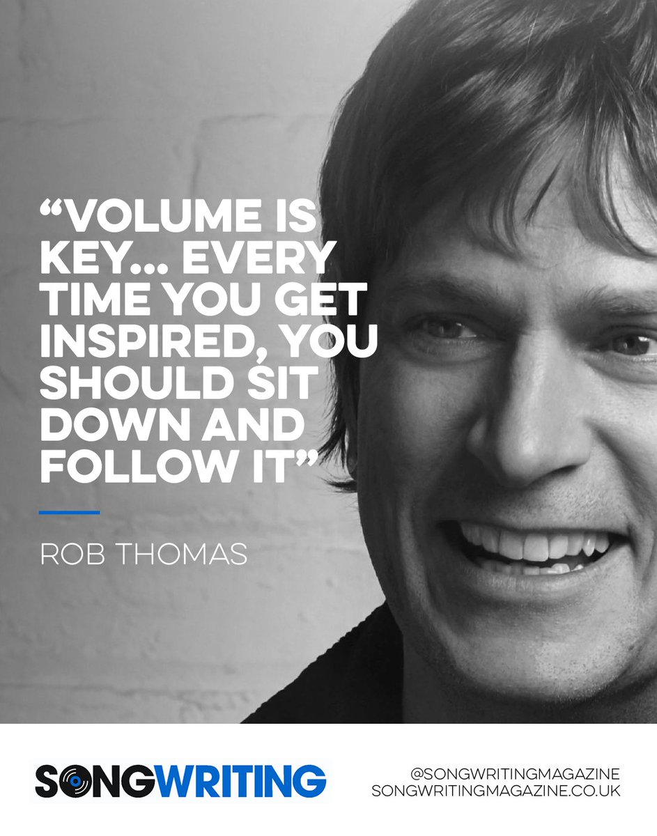 “Volume is key. Every time you get inspired, you should sit down and follow it.” — <a href="/ThisIsRobThomas/">Rob Thomas</a> 

On this day in 1997, <a href="/MatchboxTwenty/">Matchbox Twenty</a> released 'Push'. In this interview, he recalls how the single was written... songwritingmagazine.co.uk/interviews/rob…

#matchboxtwenty #robthomas #90smusic