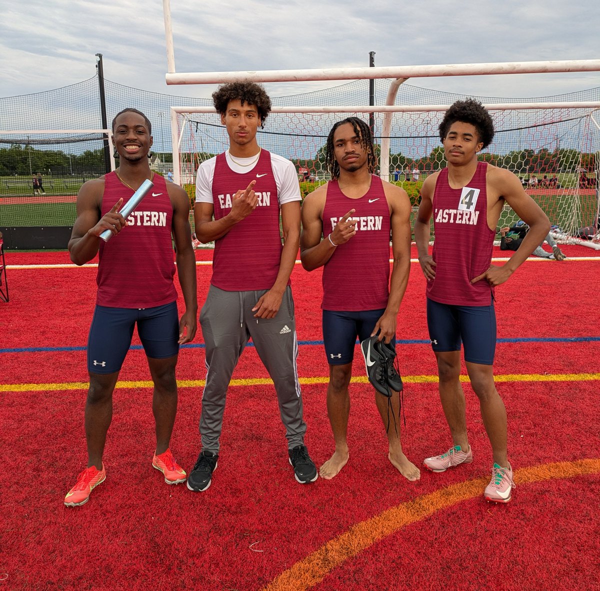Eastern Boys TF/XC (@eastern_track) on Twitter photo 🚨 SCHOOL RECORD ALERT 🚨
Our 800m Sprint Medley of Jeremiah Soriano, Vinny Rodriguez-Rosa, Keshawn Townsend, and Ash Gage run a time of 1:36.47 beating the school record set back in 2012 by over 2 seconds! All underclassmen as well. The future is bright! 😎 <a href="/easternviking/">Eastern Athletics & Activities</a> 🚨 SCHOOL RECORD ALERT 🚨
Our 800m Sprint Medley of Jeremiah Soriano, Vinny Rodriguez-Rosa, Keshawn Townsend, and Ash Gage run a time of 1:36.47 beating the school record set back in 2012 by over 2 seconds! All underclassmen as well. The future is bright! 😎 <a href="/easternviking/">Eastern Athletics & Activities</a>