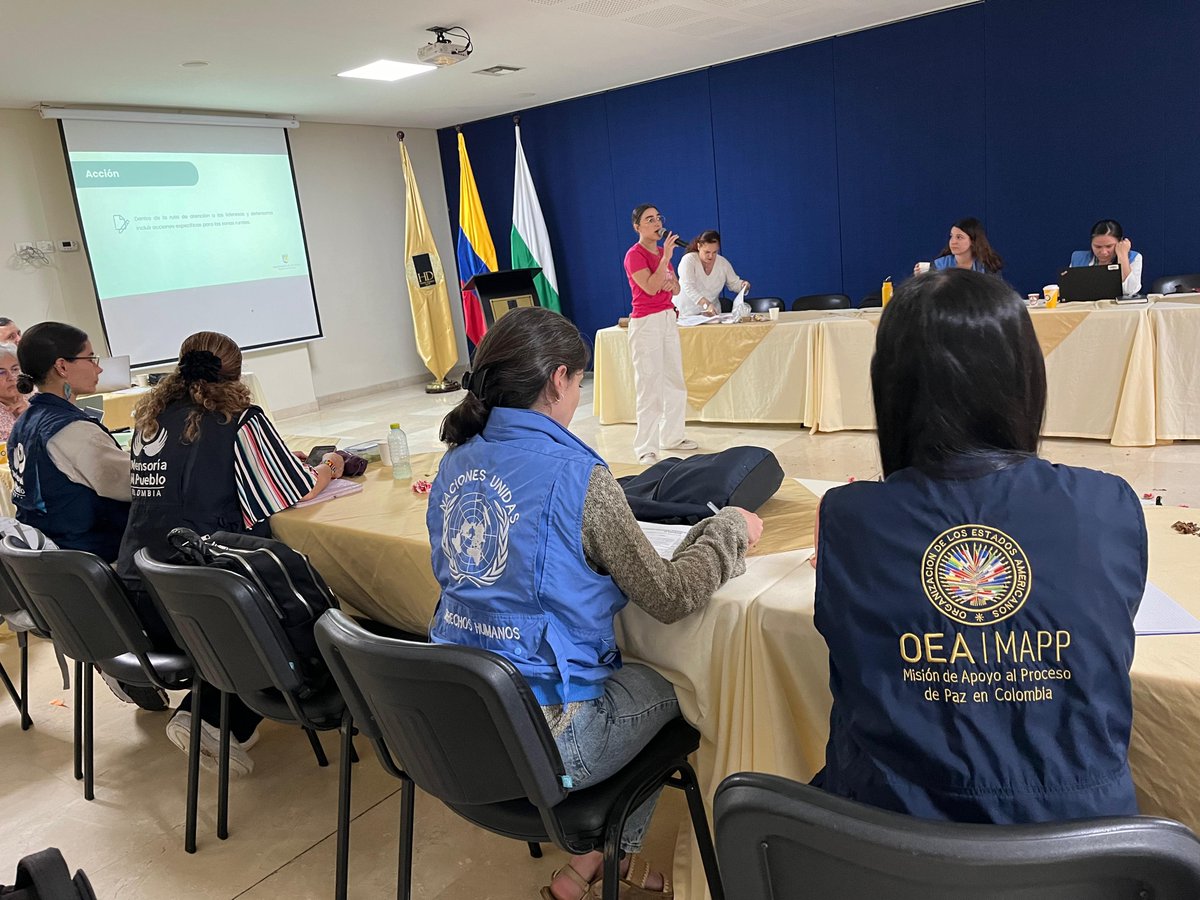 MAPPOEA's tweet photo. #MásGarantíasMásPaz
Acompañamos la socialización del #PNG en Antioquia y la concertación del Plan de Acción Territorial 2025 del #PIGM, liderado por el Grupo Impulsor, conformado por instituciones y organizaciones de mujeres en #Medellín. El plan incluye los cuatro enfoques diferenciales para poblaciones LGBTIQ+, afro, indígenas y campesinas.