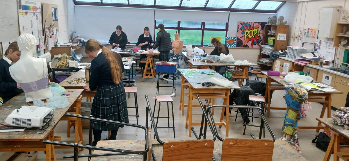 All systems go with our TY students who are busy at work creating their entries for Junk Kouture and Relove Fashion!