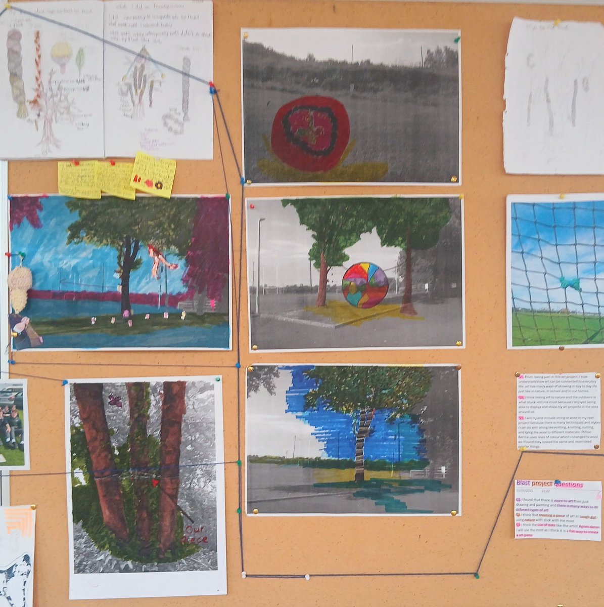 2nd year Art students held their end of  year show documenting their BLAST ( Bringing Live Arts to Students and Teachers) engagement. Along with the artist in residence Chelsea Canavan we explored the process of making art using a variety of media.