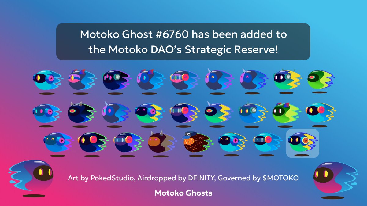 MotokoGhosts's tweet photo. Motoko Ghost #6760 has been acquired! $ICP https://t.co/PQRnYZsrQs