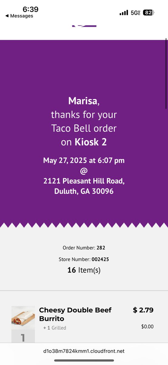 _moseph's tweet photo. @tacobell just went to the Duluth, GA location and waited over 30 minutes for our 6 item order. Very disappointing. Seems like that store is extremely understaffed. https://t.co/CknOiqXJDo