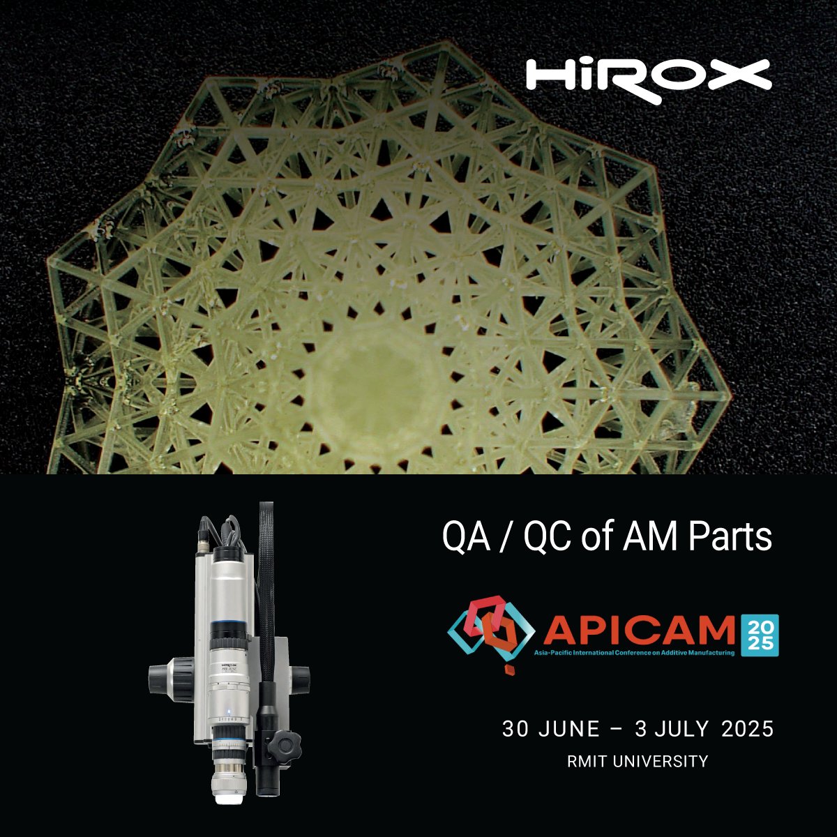 AXT_Australia's tweet image. Looking for a convenient way to inspect #3Dprinted parts to check they are in tolerance?

Check out the @Hirox 3D digital microscope.

Learn more 👉  www2.axt.com.au/hrx01 or visit our stand at #APICAM for a demo

#additivemanufacturing #microfabrication