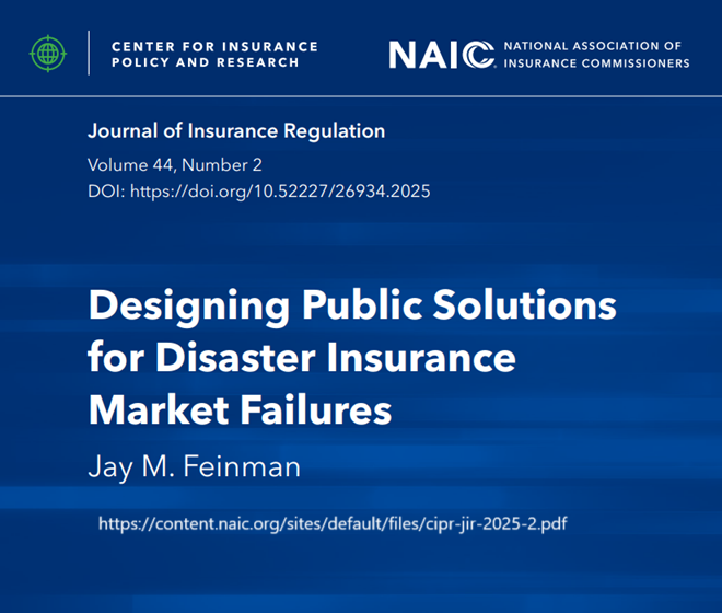 JayFeinman's tweet photo. Now available. Thanks @naic @NCOILorg  @RutgersLaw https://t.co/Nnx0wbvosu