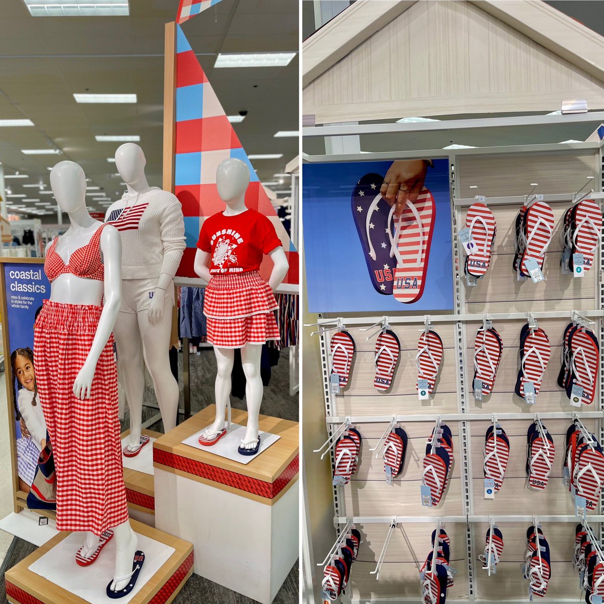 MaySandlin11's tweet image. Patriotic vibes in the new Gateway🇺🇸 Missing just a few things but love the assortment for the entire family🧑‍🧑‍🧒‍🧒 #target #visualmerchandiser #merica #redwhiteandblue @emily69716809 @VictoriaStaley8