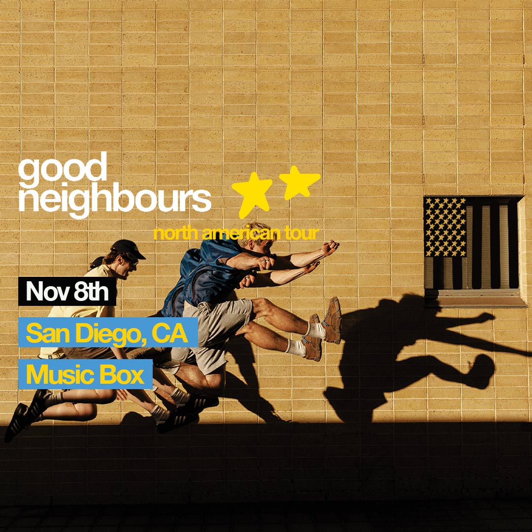 Indie rock duo Good Neighbours takes their North American Tour to Music Box on November 8th! Music Box Insider presale starts Thu (5/29) @ 10AM. General on sale starts Fri (5/30) @ 10AM. 🎟️ lnk.musicboxsd.com/Neighbours1108…