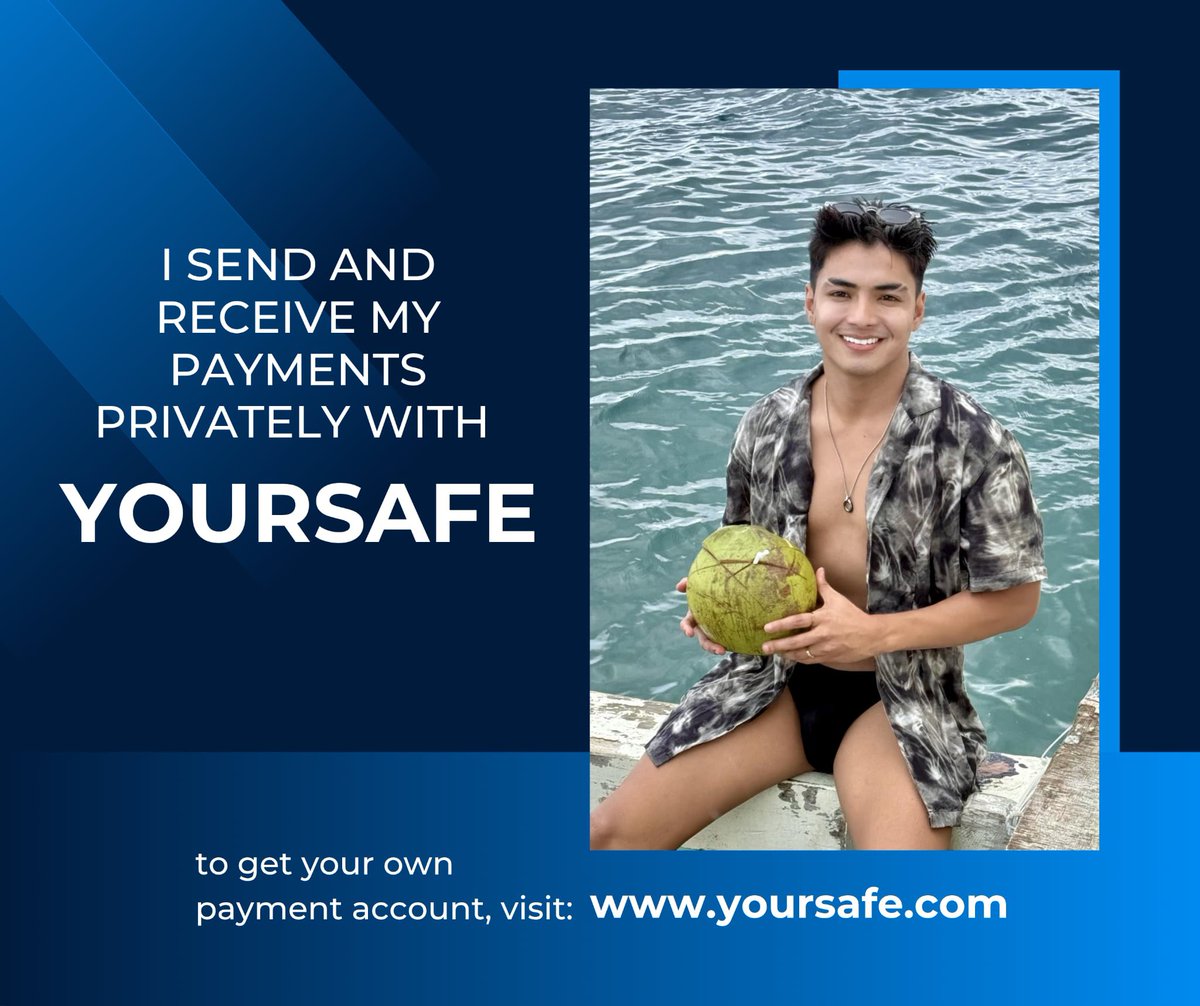 I send and receive my payments privately with Yoursafe - visit yoursafe.com to get your own payment account.