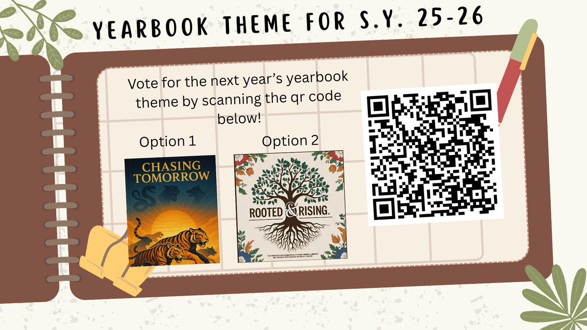 Hey Vikings! Scan the QR code to vote for next year's yearbook theme!