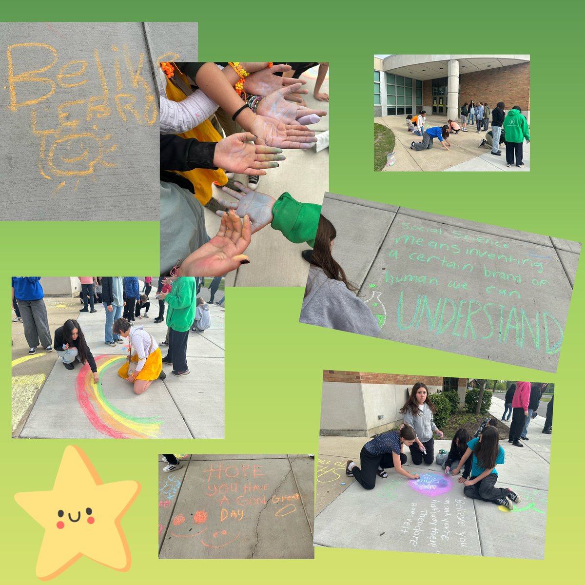 Juliet Zabel (@zabeljz) on Twitter photo First BMS Chalk the Walk! Spreading positivity and fun during our last few days! <a href="/BensenvilleD2/">Bensenville Dist 2</a> #bms6 #bms_now First BMS Chalk the Walk! Spreading positivity and fun during our last few days! <a href="/BensenvilleD2/">Bensenville Dist 2</a> #bms6 #bms_now