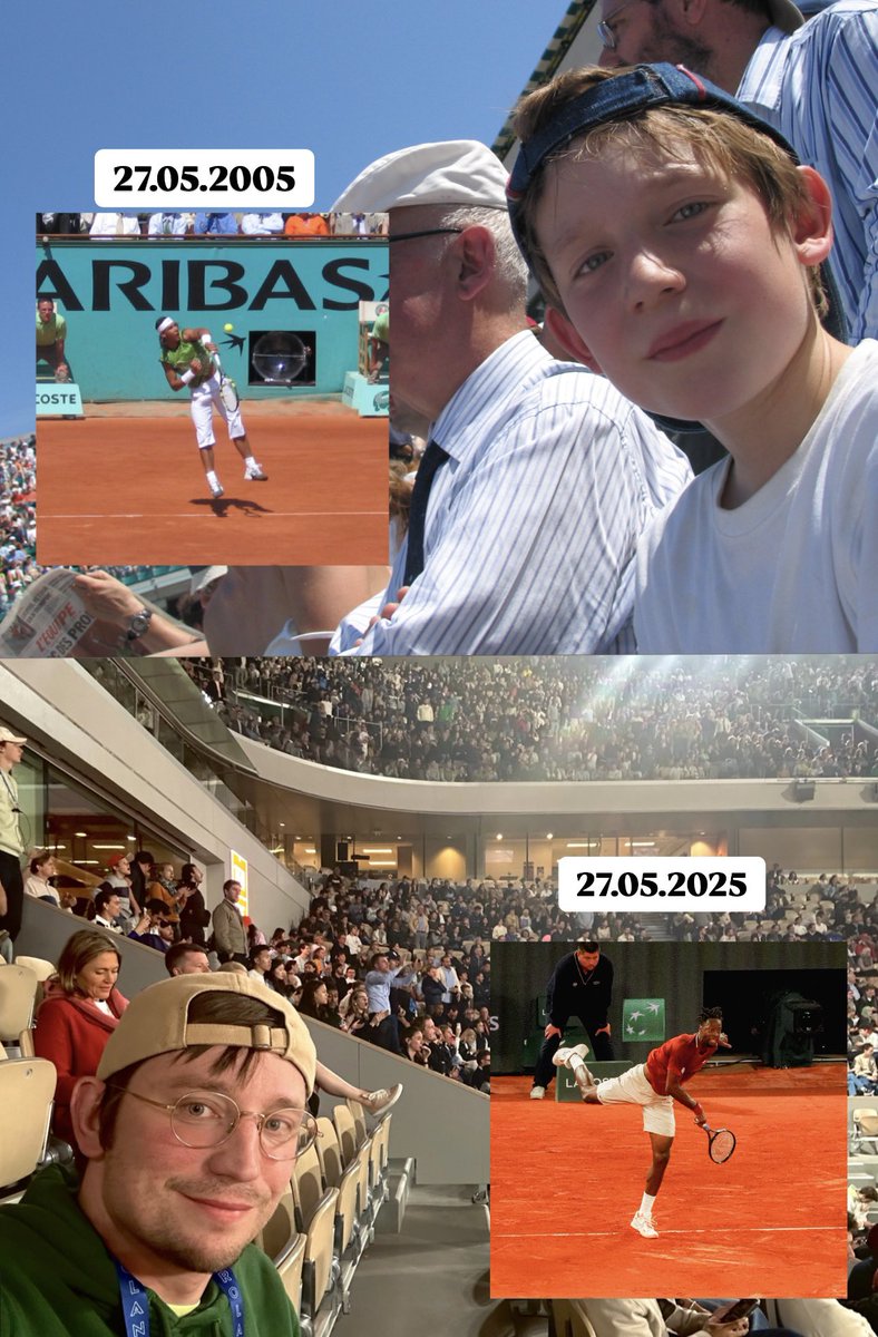 ⏳ 20 ans après…
🎾🧡 Les années passent, la passion reste.
#RolandGarros <a href="/rolandgarros/">Roland-Garros</a>