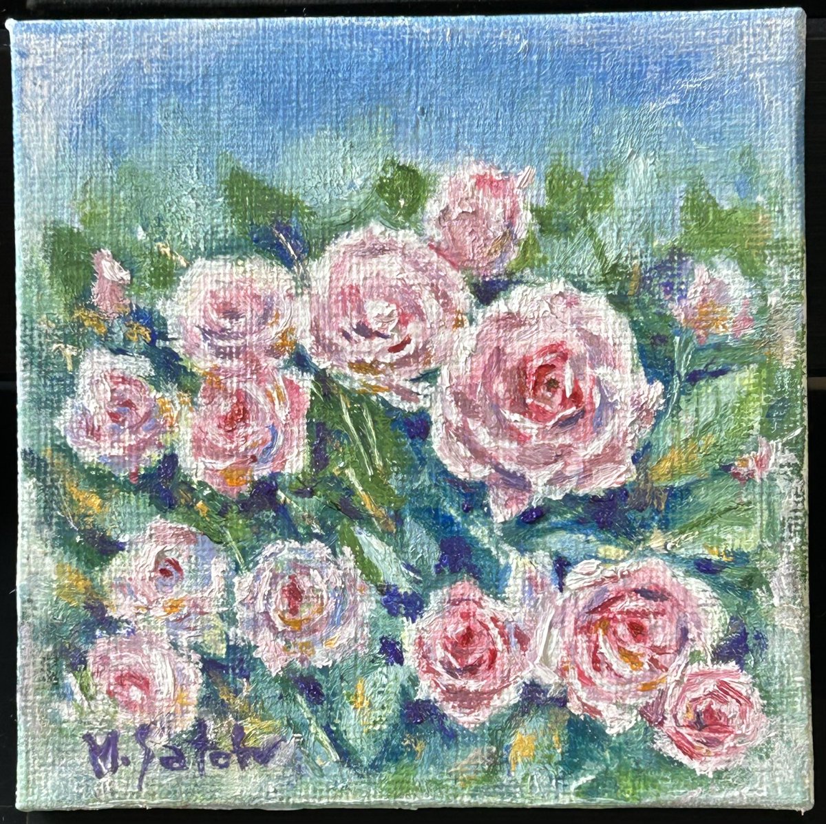 masao622's tweet photo. 薔薇
10cmx10cmの小さなキャンバスに油彩
#薔薇 #バラ #油彩 #油絵 #ミニキャンバス #rose #oilpainting #minicanvas https://t.co/uBJ4DQtXjb