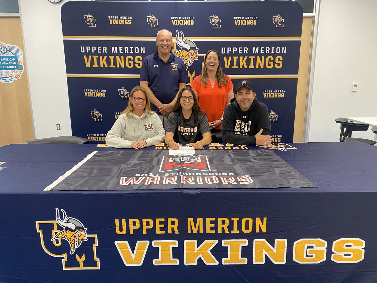Viking Nation. Congratulations to Upper Merion Softball player Molly Gilliland who will be continuing her Softball career at East Stroudsburg University. #VikingPride #OnceAVikingAlwaysAViking