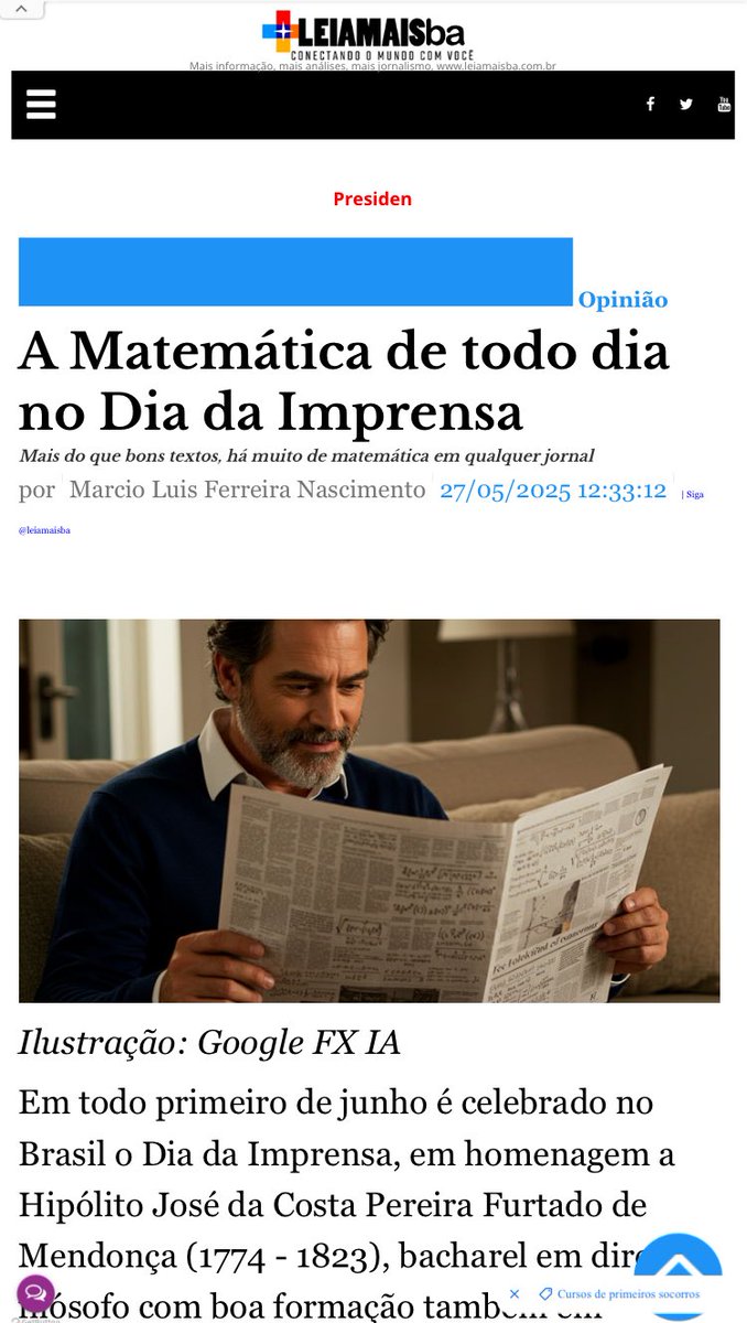 ⁦<a href="/leiamaisba/">LEIAMAISba</a>⁩📱 sobre as regras matemáticas da inteligência artificial em artigo de ⁦<a href="/mlfnascimento/">Marcio Nascimento</a>⁩⚙️ em homenagem ao dia da imprensa.

leiamaisba.com.br/2025/05/27/mat…