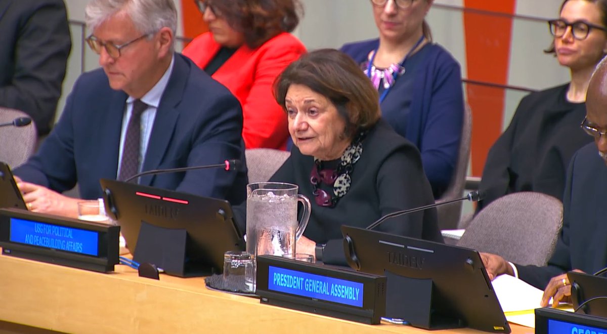 UN Political and Peacebuilding Affairs (@undppa) on Twitter photo Discussing the future of UN peace operations today, <a href="/DicarloRosemary/">Rosemary A. DiCarlo</a> told the General Assembly that peacekeeping and special political missions must adapt to a challenging conflict environment, but remain essential in multilateral action for peace. dppa.un.org/en/mtg-unga-79…. Discussing the future of UN peace operations today, <a href="/DicarloRosemary/">Rosemary A. DiCarlo</a> told the General Assembly that peacekeeping and special political missions must adapt to a challenging conflict environment, but remain essential in multilateral action for peace. dppa.un.org/en/mtg-unga-79….