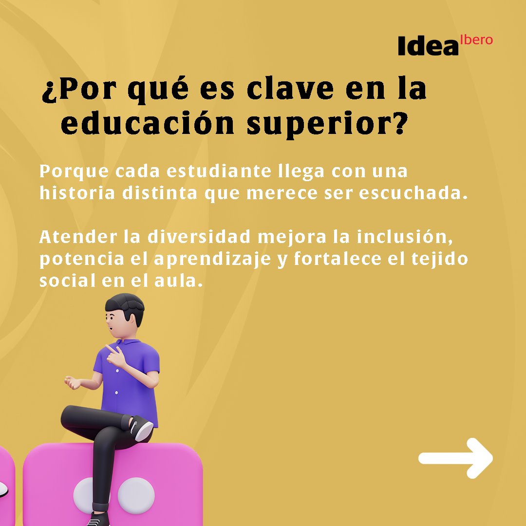 IDEAIBERO's tweet photo. Como docentes, podemos marcar la diferencia diseñando experiencias que valoren la pluralidad, rompan con los estereotipos y generen oportunidades para todas las voces.
#EducaciónInclusiva #DocenciaIntercultural #EquidadEnLaEducación https://t.co/bxXWGEJCpW