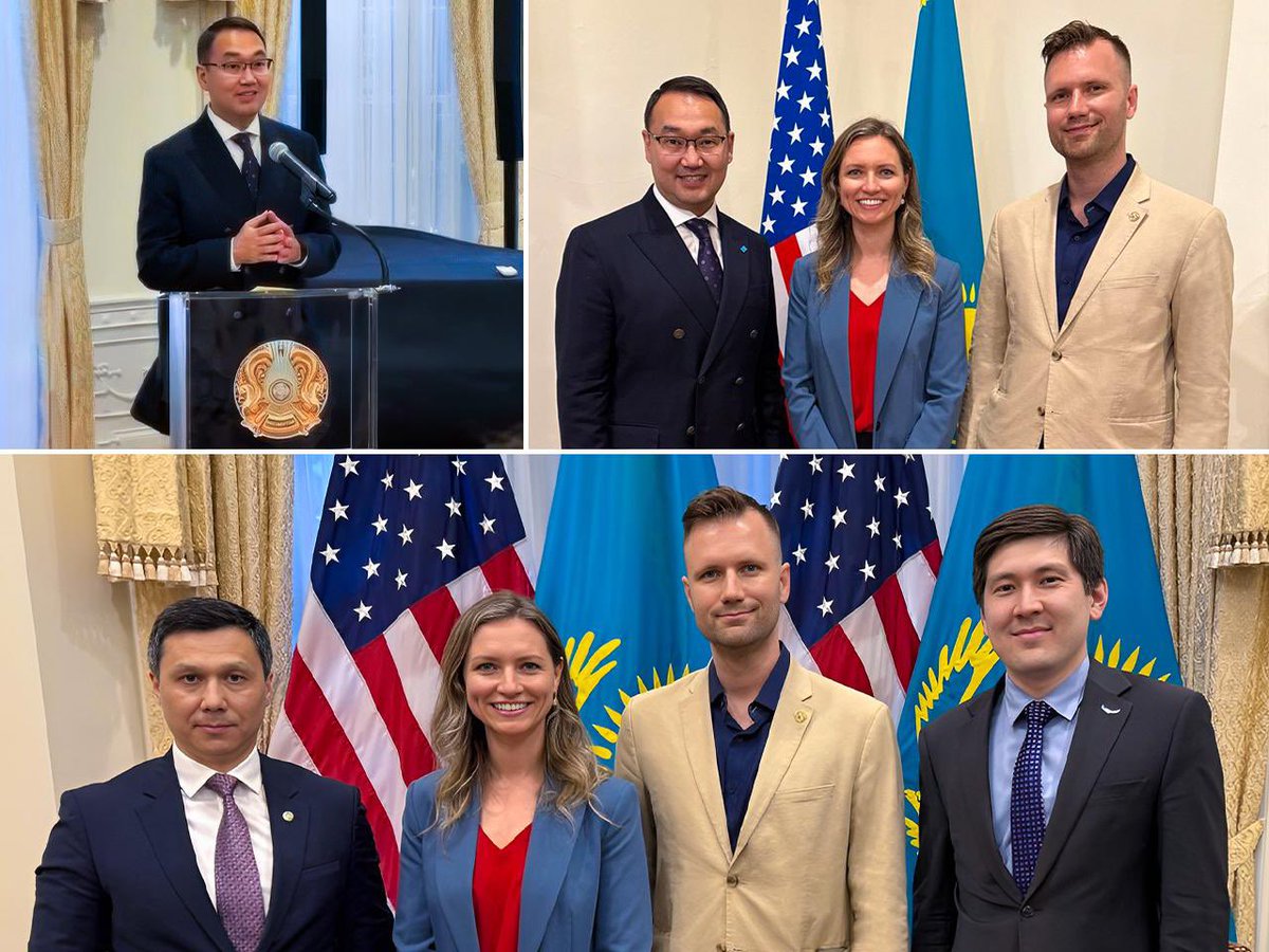 MICreativeScty's tweet image. ALLATRA and Creative Society Attend the Salon Dinner Hosted by the Embassy of Kazakhstan in the U.S.

apnews.com/press-release/… 

On May 22, 2025, the Embassy of Kazakhstan in Washington, D.C. hosted a special Salon Dinner led by Ambassador Yerzhan Ashikbayev. Notable attendees…