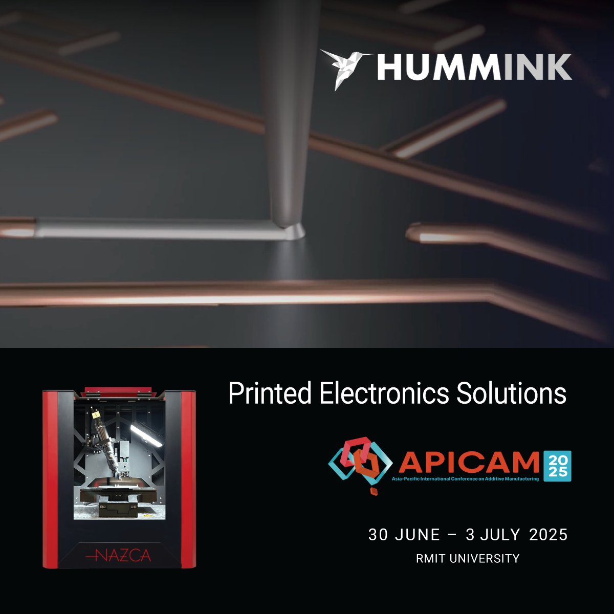 AXT_Australia's tweet image. #3Dprint with any material on any substrate with the @Hummink_  NAZCA system.

Learn more 👉  www2.axt.com.au/NAZCA or visit our stand at #APICAM

#3Dprinter #additivemanufacturing