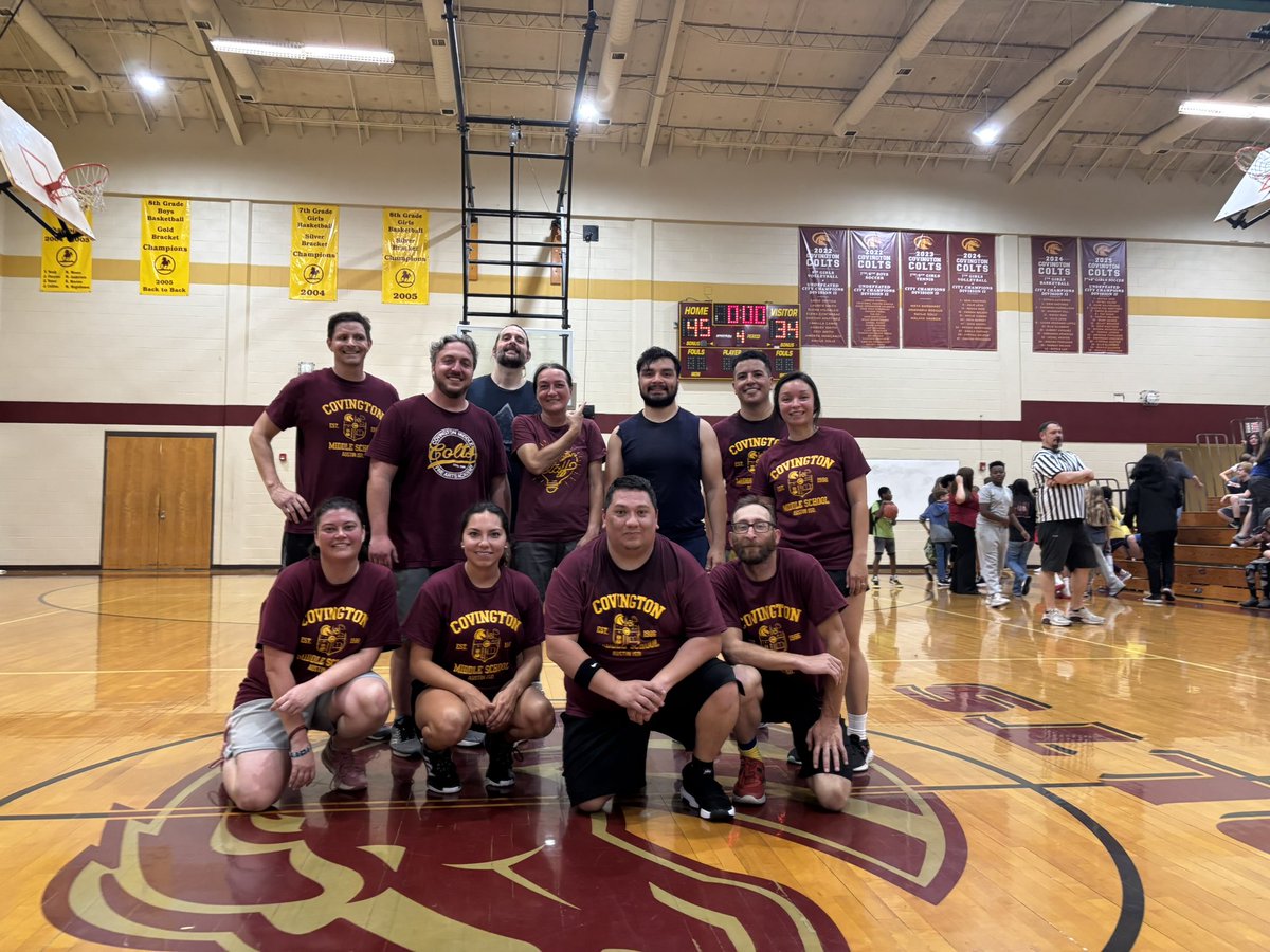 ColtHistory's tweet image. Another win for the STAFF in our student be staff basketball game!! Go Covington Staff!! #CMS_aisd #aisdproud #hanksellent