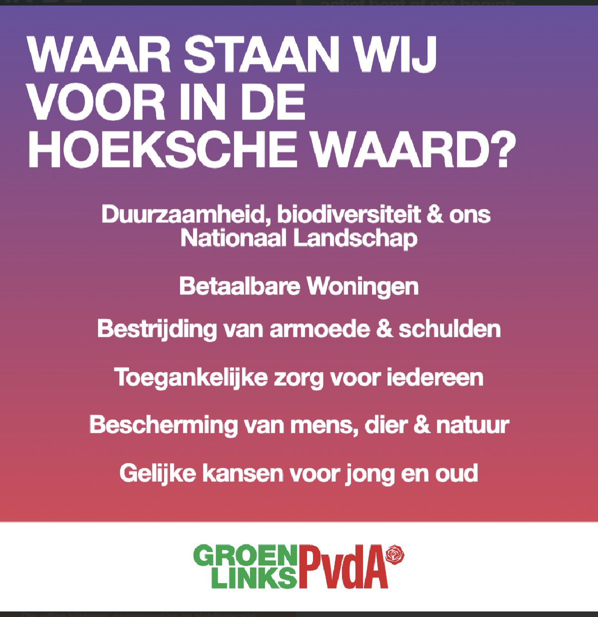 PvdA Hoeksche Waard tweet media