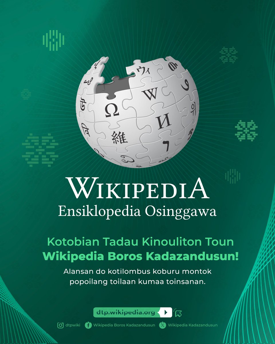 Sonong kinouliton toun di kumoinsan Wikipedia Boros Kadazandusun🎂🥳

Alansan malab-kalab kasari sunduan tokou popoburu toilaan osinggawa montok toinsanan🔥

#wikipediaboroskadazandusun
#sontounmiampaidati