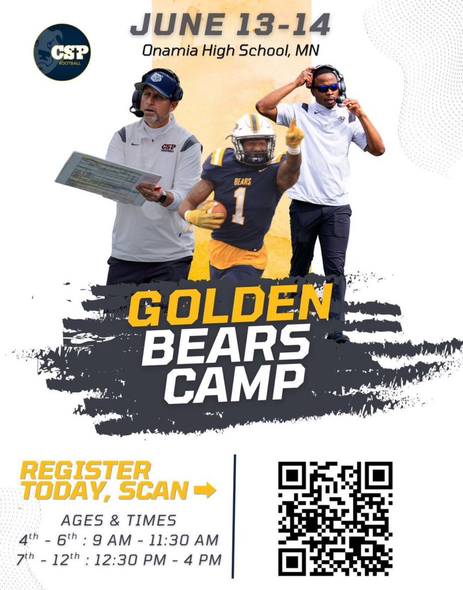 Brett Siroin (@bsiroin) on Twitter photo Thank you Coach Roepke for the camp invite! Go bears!
<a href="/CoachBoom26/">Boomer Roepke</a> <a href="/PrepRedzoneMN/">Prep Redzone Minnesota</a> <a href="/CSPBearsFB/">CSP Golden Bears Football</a> Thank you Coach Roepke for the camp invite! Go bears!
<a href="/CoachBoom26/">Boomer Roepke</a> <a href="/PrepRedzoneMN/">Prep Redzone Minnesota</a> <a href="/CSPBearsFB/">CSP Golden Bears Football</a>