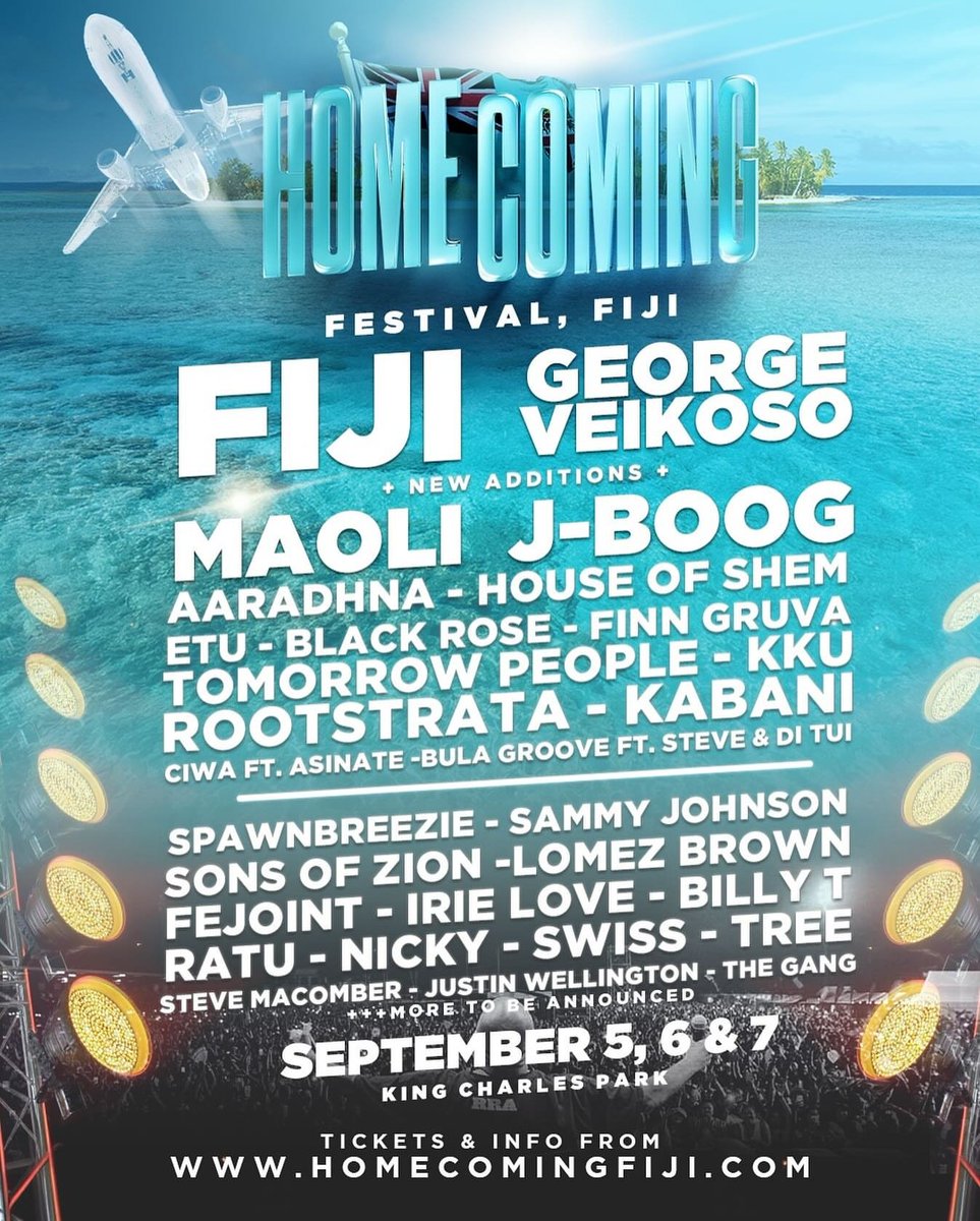 They say Season 2 is always better than Season 1.. well that looks the case for Homecoming 2 in #Fiji! You saw how big it was LY so don't miss out this September for the 2nd huge show. Book your flights and tickets today - this is going to sell out!