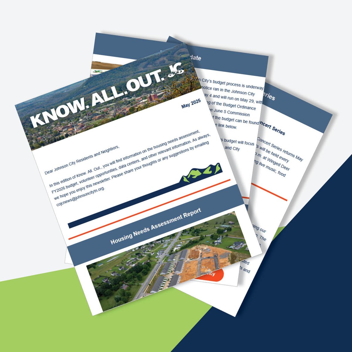 Read the latest KNOW. ALL. OUT. loom.ly/Ubo_Ssk

KNOW. ALL. OUT. is a monthly e-newsletter from the City of Johnson City featuring announcements and timely topics.
