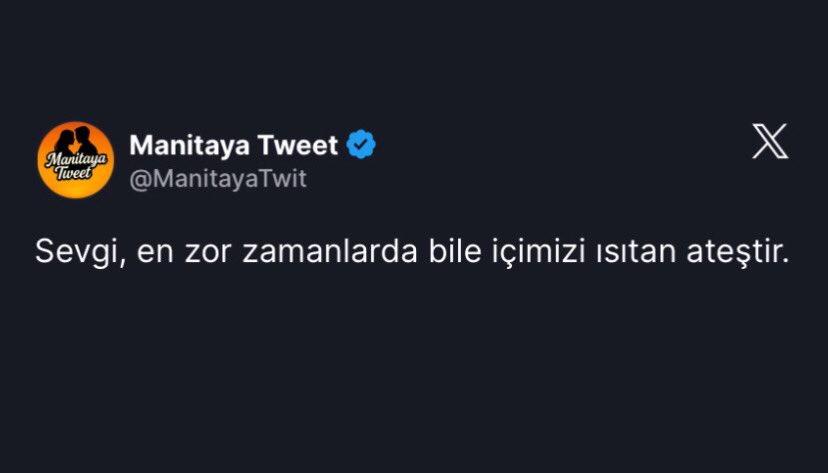 Sevgi içimizi ısıtan bir ateştir.