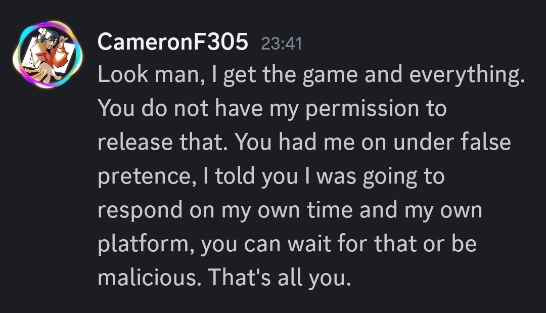 Saammuel's tweet image. CameronF305 TrashTalk soon!