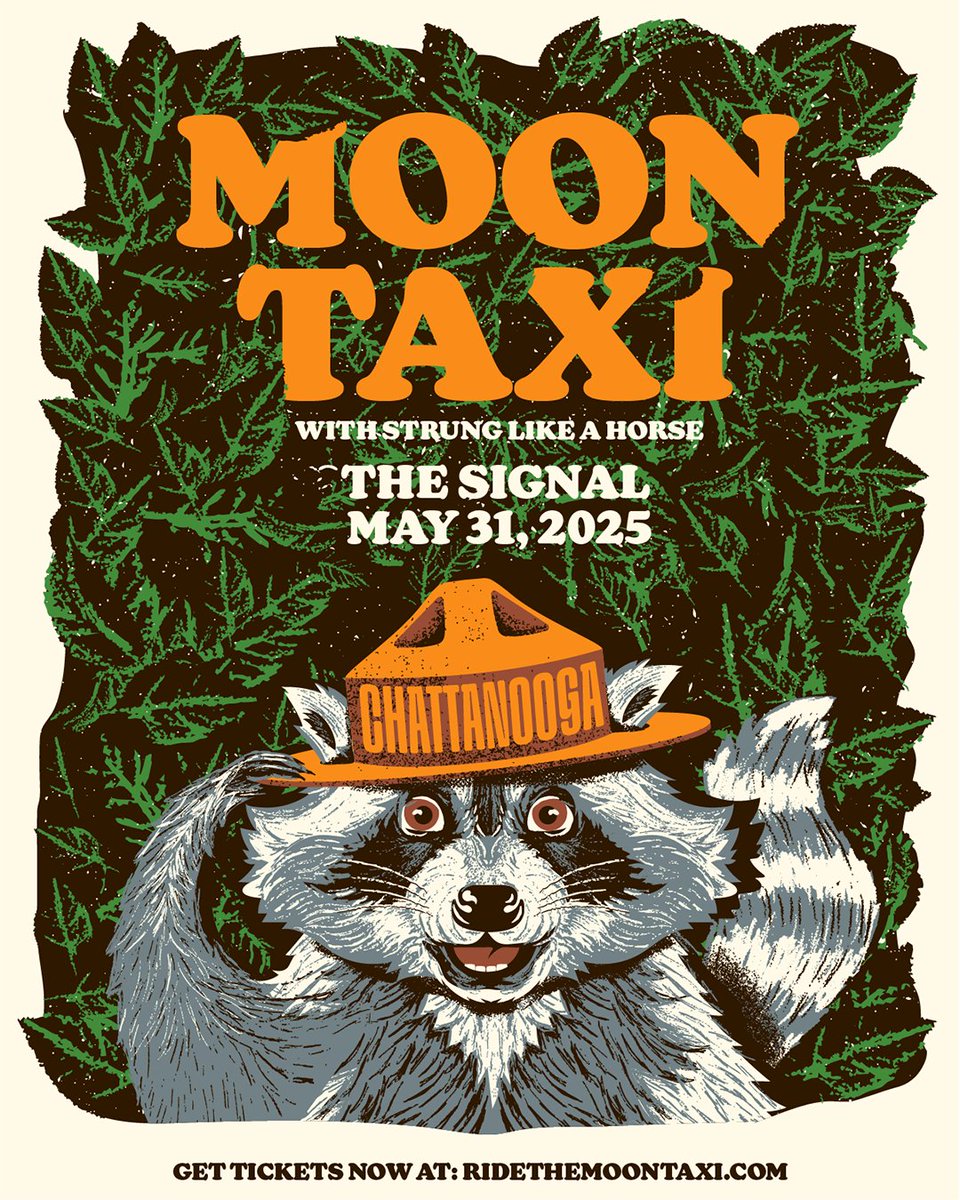 Summer is rolling in and we’re hitting the road this weekend! See y’all soon, Asheville and Chattanooga! Get your tickets at ridethemoontaxi.com 🪩🦊
