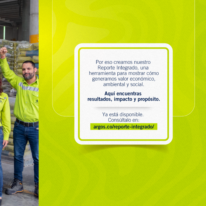 Cementos_Argos's tweet photo. Un Reporte Integrado no solo habla de cifras.

Cuenta cómo una empresa piensa, actúa y transforma.

En Cementos Argos, conectamos propósito, sostenibilidad y estrategia para construir valor real a largo plazo.
Conócelo aquí 👉 https://t.co/RsQILZcRPp

#LuzVerde #ReporteIntegrado