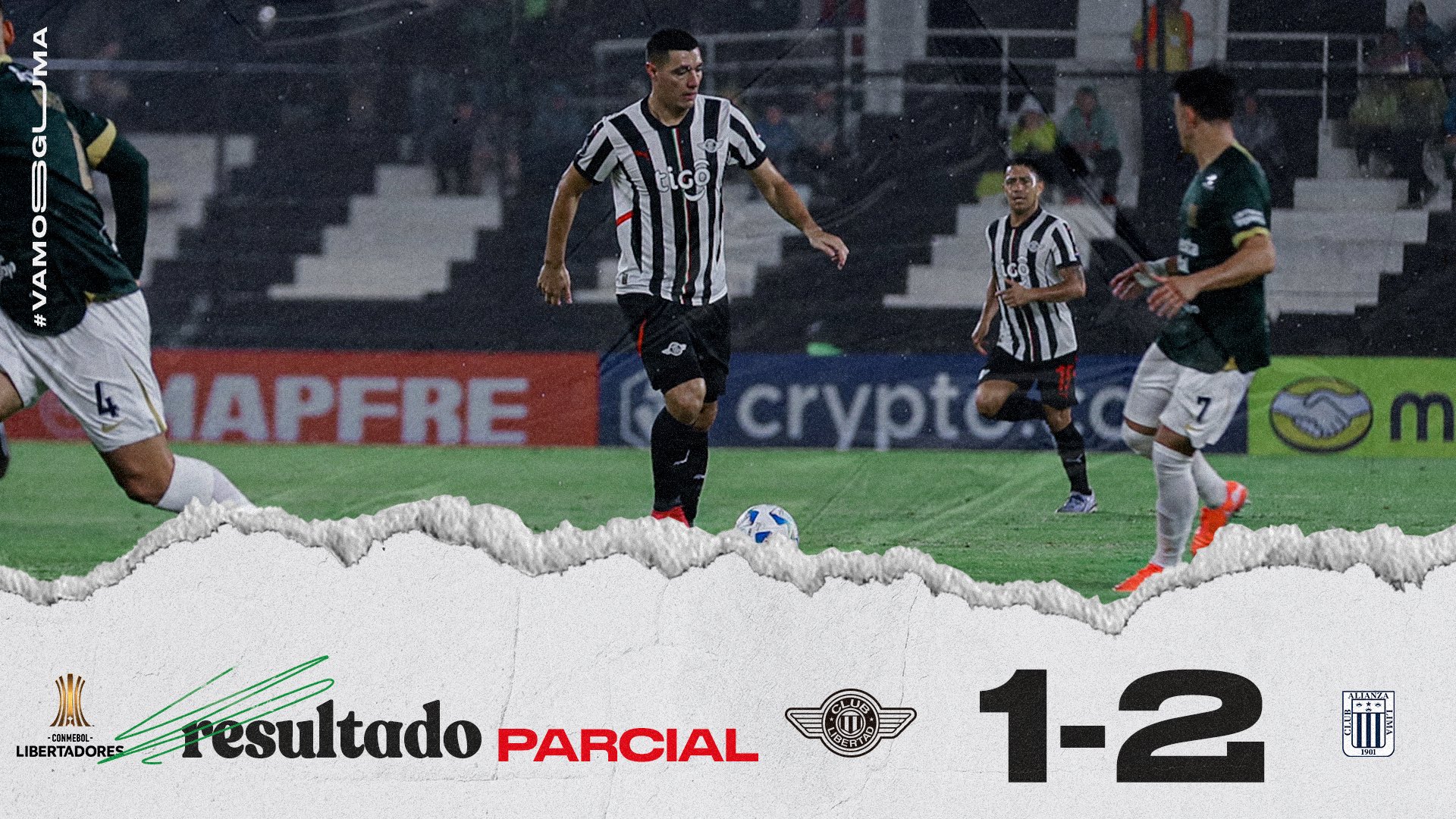 Foto de Tacuara Cardozo 
Final primer tiempo.
Libertad 1-2 Alianza Lima