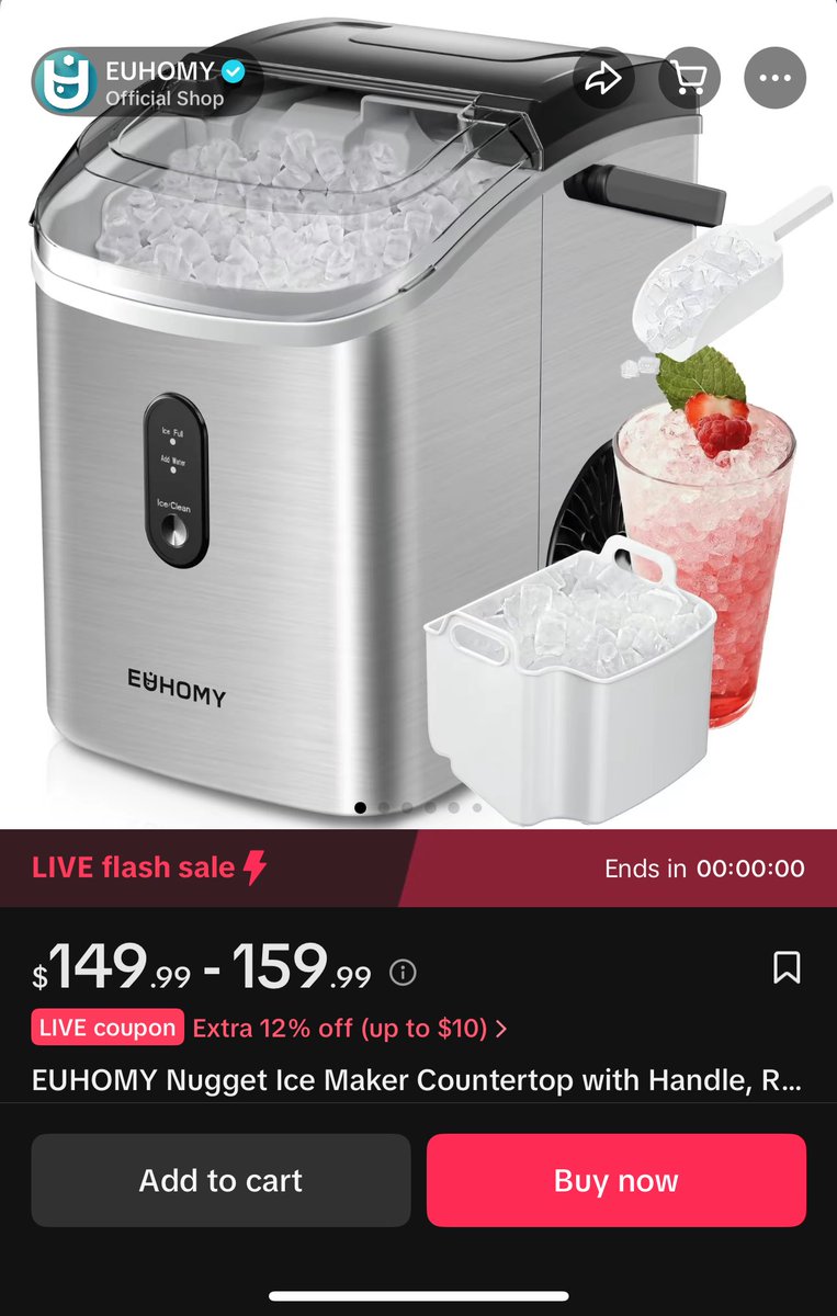 Does anyone need an ice machine? My daughter is selling them on TikTok. 
:) 
She’s killing it