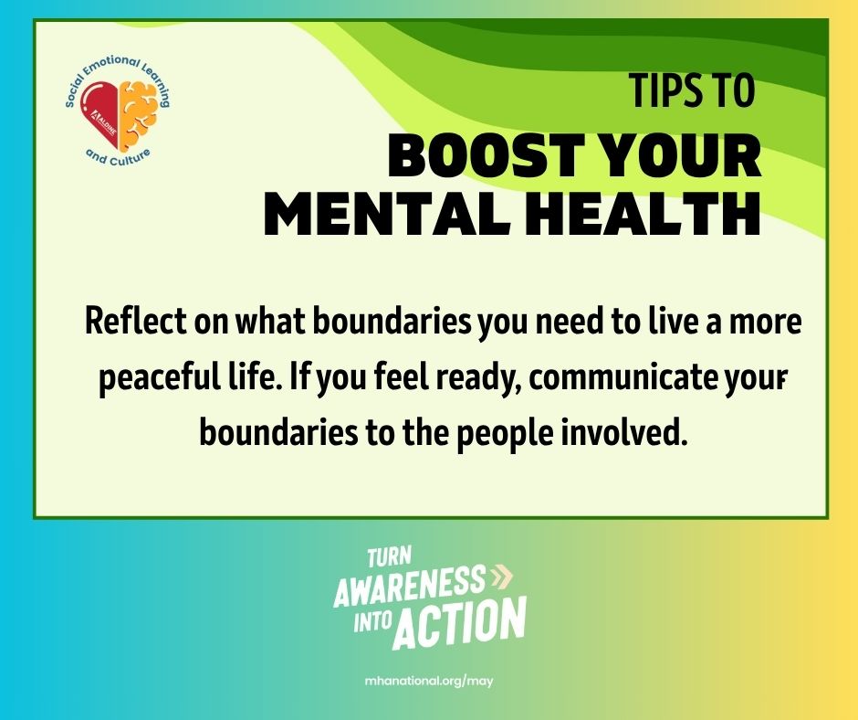 Social and Emotional Learning and Culture - Aldine (@selculture_aisd) on Twitter photo Reflect on the boundaries you need to live a more peaceful life. Remember that boundaries aren’t walls; they are bridges to healthier relationships and greater peace of mind. Consider these questions: What do I need more of? What do I need less of? <a href="/AldineISD/">Aldine ISD</a> <a href="/DiakaMelendez/">Diaka R. Melendez</a> Reflect on the boundaries you need to live a more peaceful life. Remember that boundaries aren’t walls; they are bridges to healthier relationships and greater peace of mind. Consider these questions: What do I need more of? What do I need less of? <a href="/AldineISD/">Aldine ISD</a> <a href="/DiakaMelendez/">Diaka R. Melendez</a>