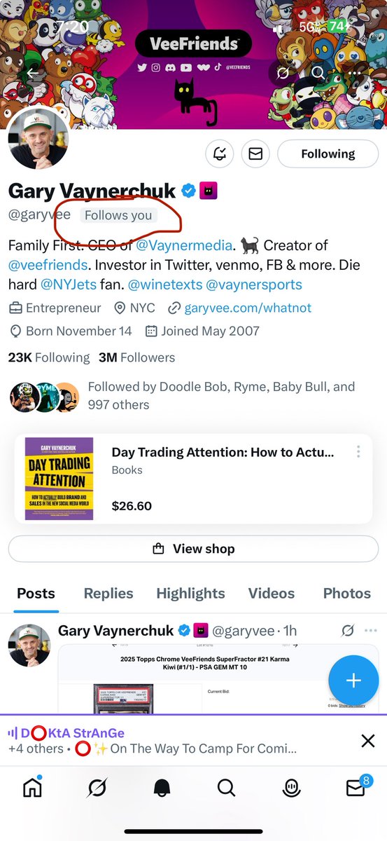 Ask and you shall receive. Shout out to <a href="/garyvee/">Gary Vaynerchuk</a> and all the <a href="/veefriends/">VeeFriends</a> out there! The energy in this community is insane 🤯 and in a positive way 🙌 . I have gotten hundreds 💯 of warm welcomes from so many people across the globe in the VeeFam. All of them already offering to