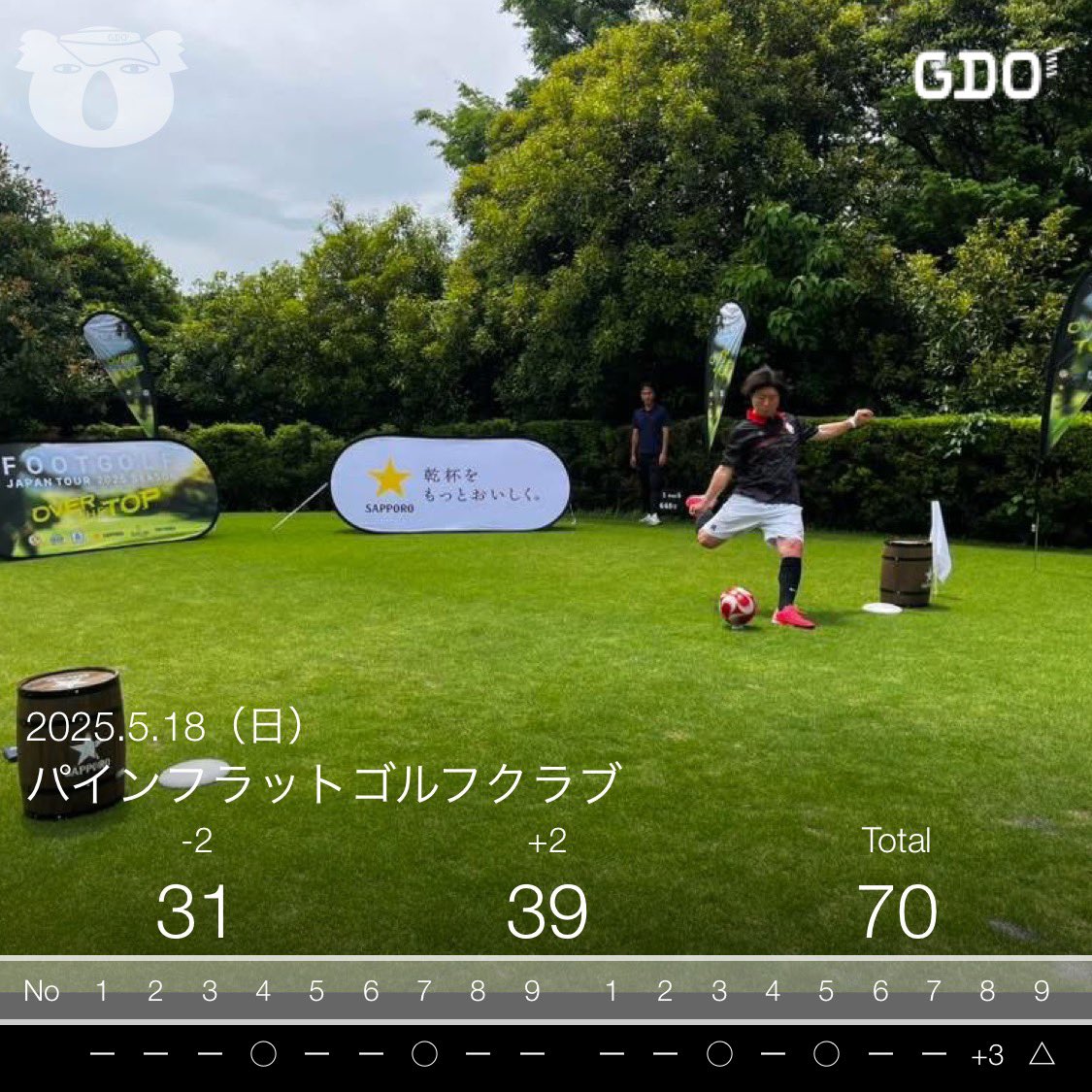 ジャパンツアー反省
1日目は、大雨と風で集中が切れることなく出来たが、1m～3mの簡単なパットを外す場面もあったからそれは絶対に決めないと！
2日目は、自分の1番ダメな部分、残り2Hくらいで集中が切れてスコアを落とす所
2日間をしっかり集中出来る方法を自分なりに見つけて次回大会に活かします。