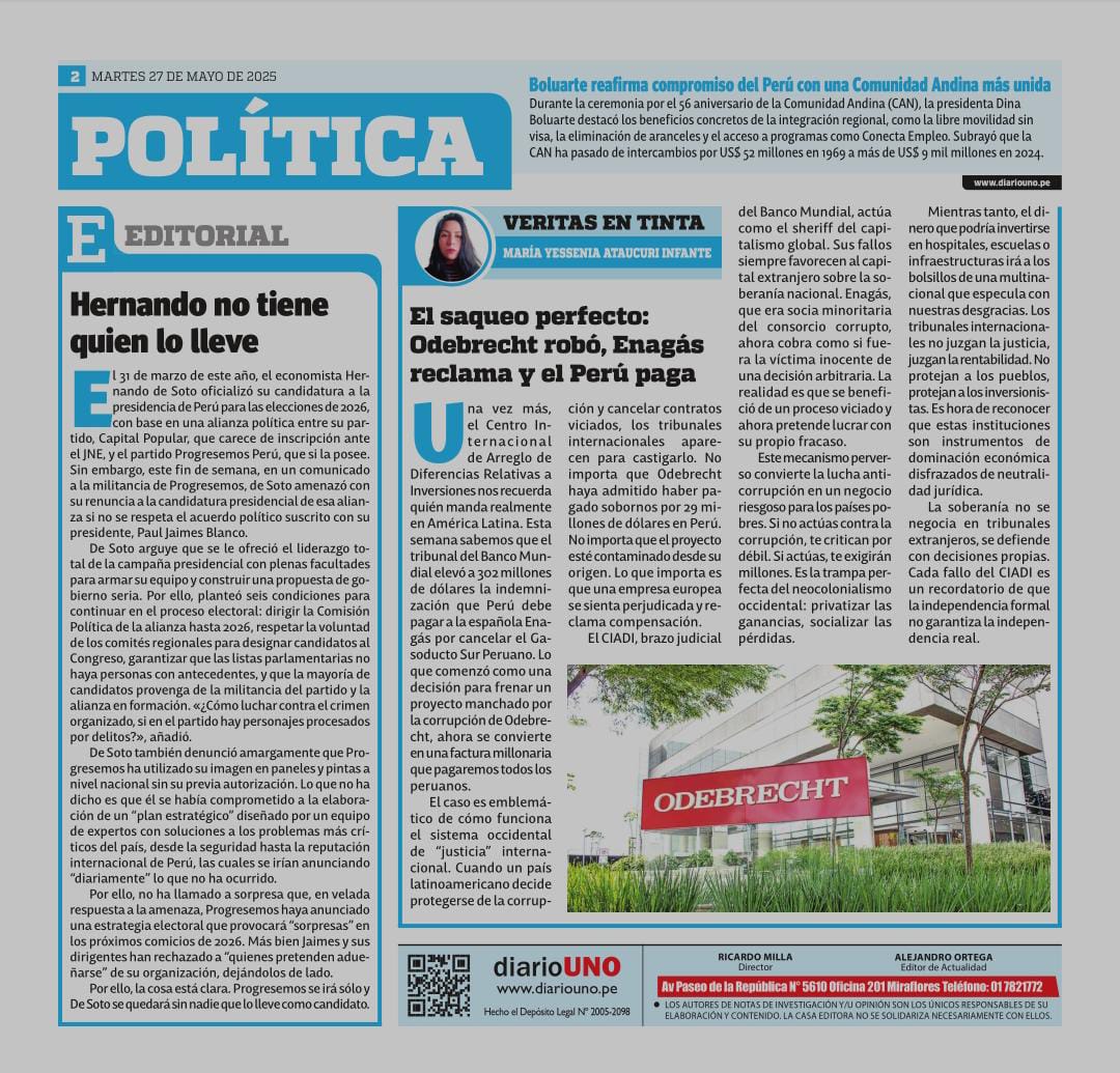 MayePeru's tweet photo. 📰Mi artículo de hoy Martes 27 de Mayo por Diario UNO https://t.co/APUsebMyQi