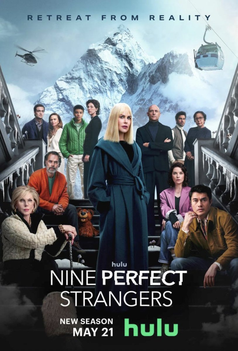 Nine Perfect Stranger
تسعة أشخاص، كل واحد منهم يحمل مشاكل نفسية يلتقون في منتجع فاخر للتشافي، لكن مديرة المنتجع الغامضة لديها خطط مخيفة لهم 🥶🥶
مسلسل إثارة نفسية رهيييب 😍