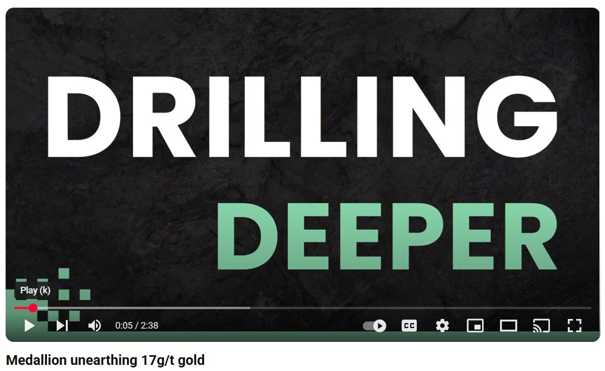 Medallion_Metals (@mm8_medallion) on Twitter photo Medallion is turning up the heat at Gem.
MD Paul Bennett joins <a href="/miningcomau/">Mining.com.au</a> to unpack drilling, timelines and more.
With momentum building and high-grade results in hand, #MM8 is on the fast track to development in WA’s southern Goldfields.
🎥: loom.ly/V_ILHVA Medallion is turning up the heat at Gem.
MD Paul Bennett joins <a href="/miningcomau/">Mining.com.au</a> to unpack drilling, timelines and more.
With momentum building and high-grade results in hand, #MM8 is on the fast track to development in WA’s southern Goldfields.
🎥: loom.ly/V_ILHVA