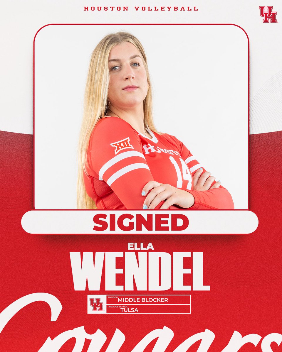 She’s baaaaack 🗣️

We’re thrilled to have <a href="/wendelvball/">Ella Wendel</a> back with the Coogs 🐾 

#BeSomeone