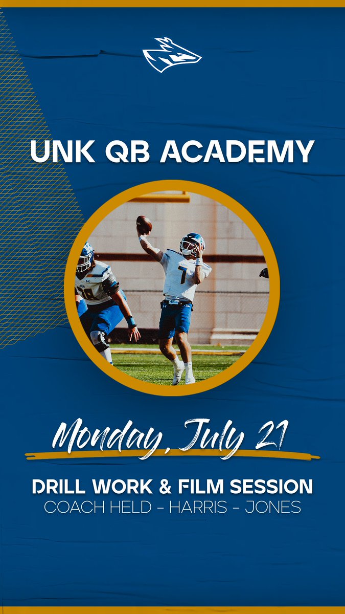 Ryan Held (@coachrheld) on Twitter photo 🚨🚨🚨Save The Date Quarterbacks! We will be sending more info out soon how to sign up and the time! Come work your craft and get better!🚨🚨<a href="/UNK_Football/">UNK Football</a> 🚨🚨🚨Save The Date Quarterbacks! We will be sending more info out soon how to sign up and the time! Come work your craft and get better!🚨🚨<a href="/UNK_Football/">UNK Football</a>