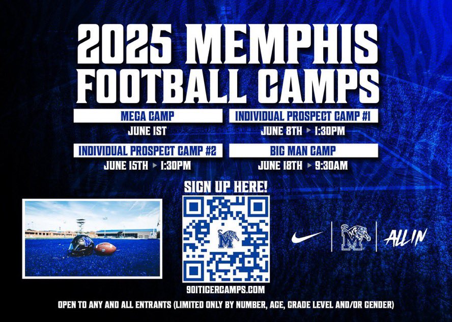 Reece Wallace (@reece_44_) on Twitter photo Thank you <a href="/MonahanBrandyn/">Brandyn Monahan</a> for reaching out with a <a href="/MemphisFB/">Memphis Football</a> camp invite! I appreciate the opportunity to come out and compete! #2029
<a href="/MemphisFBRec/">Memphis Football Recruiting</a>
<a href="/BuckFitz/">NPA/SUPERMAX 100</a>
<a href="/NCEC_Recruiting/">NPA</a>
<a href="/Hunter_DeNote/">Hunter DeNote</a>
<a href="/jaxon_rose8/">Jaxon Rose</a>
<a href="/CSmithScout/">Chris Smith</a>
<a href="/AdariusBowman/">Adarius Bowman</a>
<a href="/KevinMoses38/">Kevin Moses LLC</a>
<a href="/RSilverfield/">Ryan Silverfield</a> Thank you <a href="/MonahanBrandyn/">Brandyn Monahan</a> for reaching out with a <a href="/MemphisFB/">Memphis Football</a> camp invite! I appreciate the opportunity to come out and compete! #2029
<a href="/MemphisFBRec/">Memphis Football Recruiting</a>
<a href="/BuckFitz/">NPA/SUPERMAX 100</a>
<a href="/NCEC_Recruiting/">NPA</a>
<a href="/Hunter_DeNote/">Hunter DeNote</a>
<a href="/jaxon_rose8/">Jaxon Rose</a>
<a href="/CSmithScout/">Chris Smith</a>
<a href="/AdariusBowman/">Adarius Bowman</a>
<a href="/KevinMoses38/">Kevin Moses LLC</a>
<a href="/RSilverfield/">Ryan Silverfield</a>