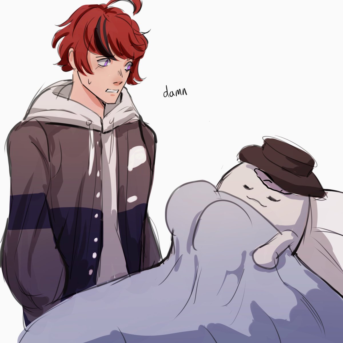 i spent my entire 7 hour shift waiting to go home and draw this

#hundred_line #hndr_FA #hundredline